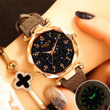 Load image into Gallery viewer, Starry Sky Multicolor Leather Wristwatch