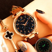 Load image into Gallery viewer, Starry Sky Multicolor Leather Wristwatch