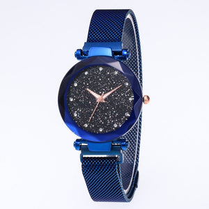 Purple Vibrato Starry Sky Magnetic Watch