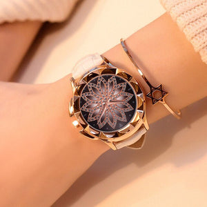 Crystal Flower Casual Dress Wristwatch