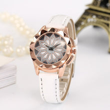 Load image into Gallery viewer, Rose Gold Casual Crystal Leather Wristwatch