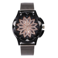 Load image into Gallery viewer, Rose Gold Casual Crystal Leather Wristwatch