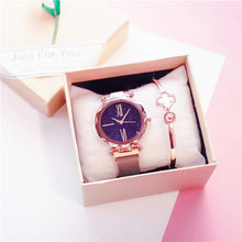 Load image into Gallery viewer, Rose Gold Starry Sky Magnetic Wristwatch