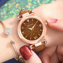 Load image into Gallery viewer, Rose Gold Minimalism Starry Sky Magnet Buckle Fashion Wristwatch
