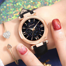 Load image into Gallery viewer, Rose Gold Minimalism Starry Sky Magnet Buckle Fashion Wristwatch