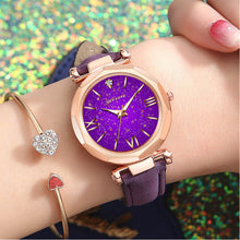 Load image into Gallery viewer, Rose Gold Minimalism Starry Sky Magnet Buckle Fashion Wristwatch