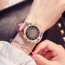 Load image into Gallery viewer, Multicolor Casual Crystal Dress Wristwatch Leather