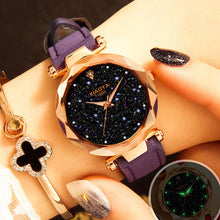 Load image into Gallery viewer, Rose Gold Starry Sky Magnetic Wristwatch