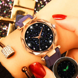 Rose Gold Starry Sky Wrist Watch