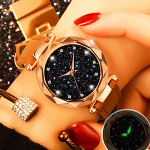 Rose Gold Starry Sky Wrist Watch